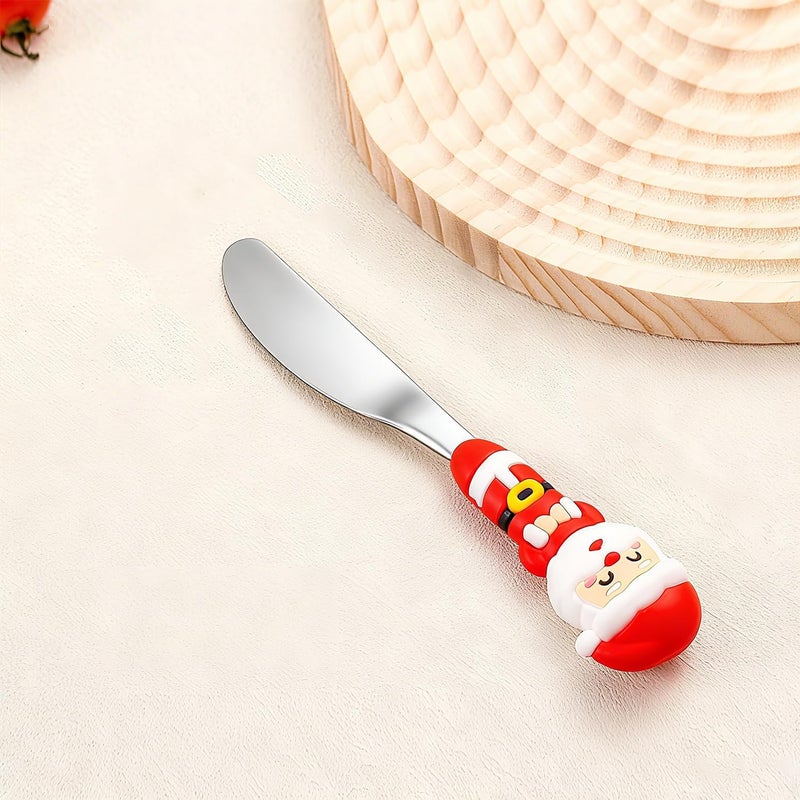Boulder Bee Christmas Utensil Set | Reusable Portable Cutlery Set | Stainless Steel Knife Fork Spoons Gift Box | Includes Themed Utensils (Tree/Santa/Deer/Snowman) | Ideal Christmas Gift - Image 2